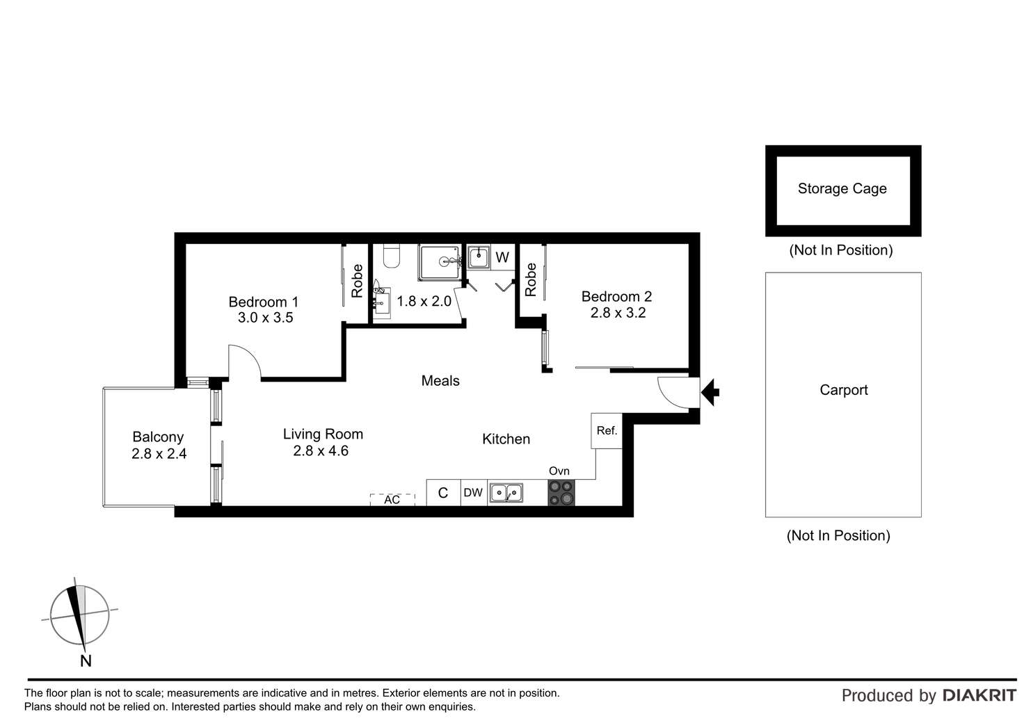 Floorplan of Homely apartment listing, 412/11-15 Wellington Street, St Kilda VIC 3182