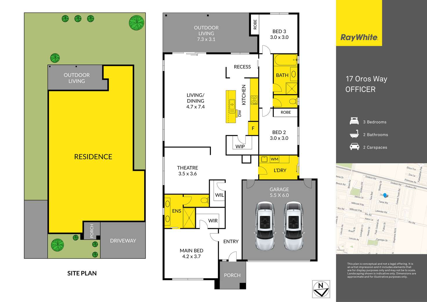 Floorplan of Homely house listing, 17 Oros Way, Officer VIC 3809