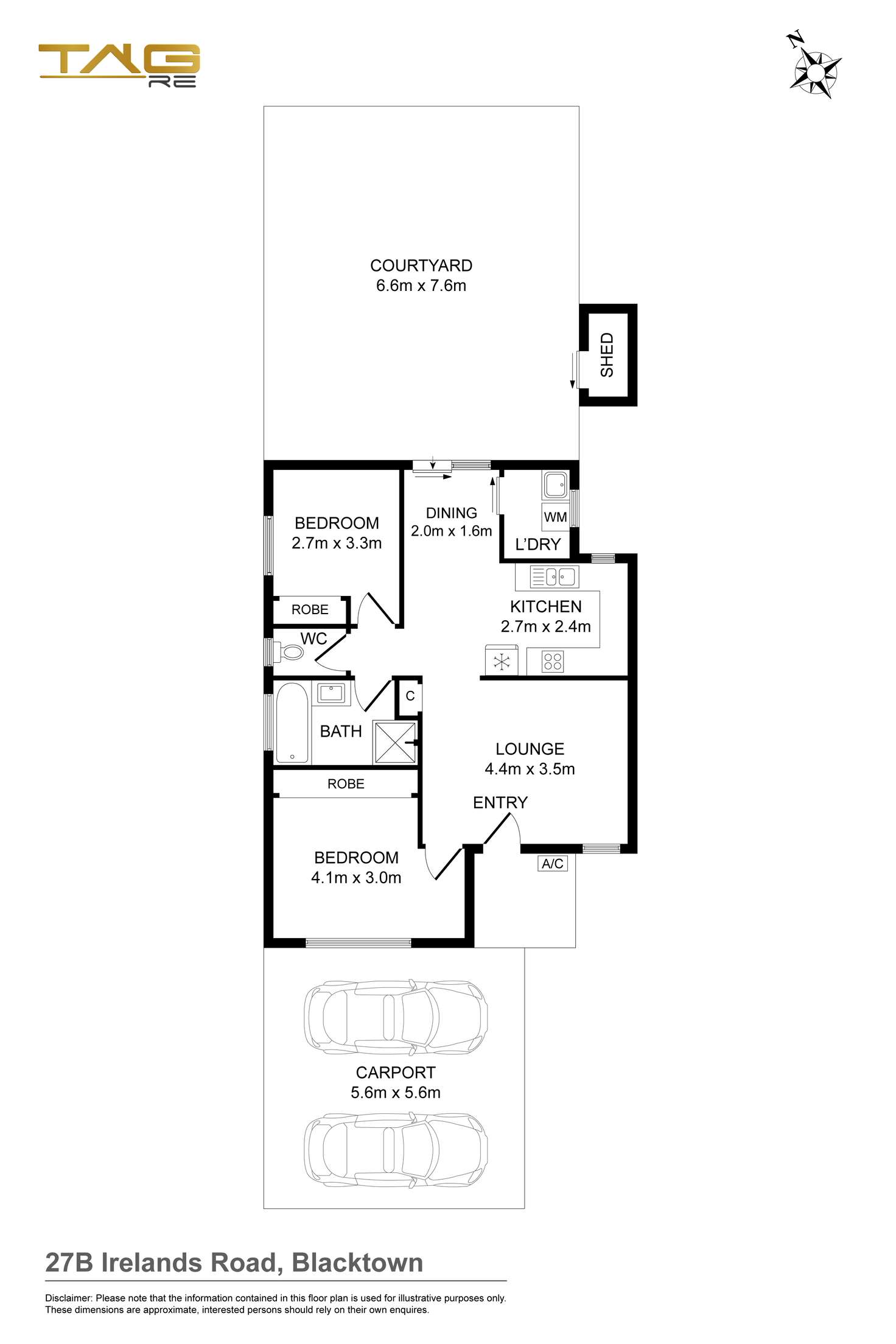 Floorplan of Homely semiDetached listing, 27B Irelands Road, Blacktown NSW 2148