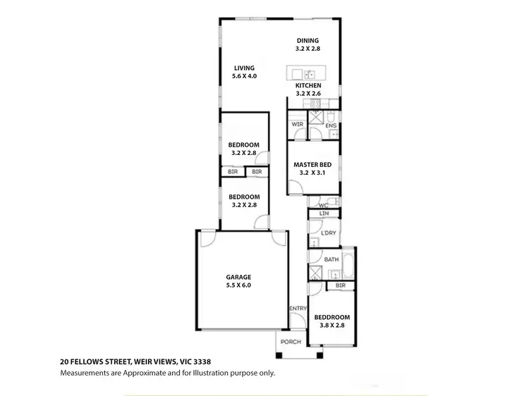 Floorplan of Homely house listing, 20 Fellows Street, Weir Views VIC 3338