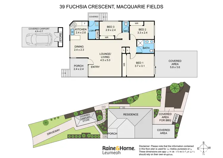 Floorplan of Homely house listing, 39 Fuchsia Crescent, Macquarie Fields NSW 2564