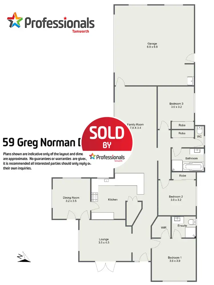 Floorplan of Homely house listing, 59 Greg Norman Drive, Hillvue NSW 2340