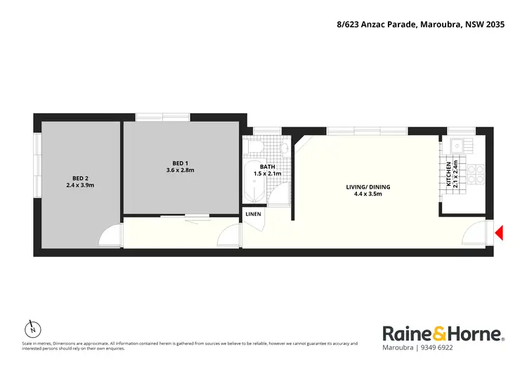 Floorplan of Homely apartment listing, 8/623 Anzac Parade, Maroubra NSW 2035