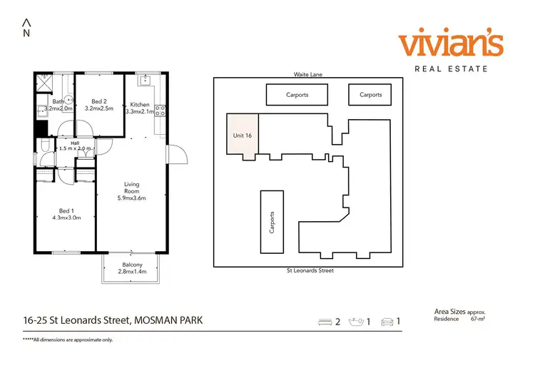 Floorplan of Homely apartment listing, 16/25 St Leonards Street, Mosman Park WA 6012
