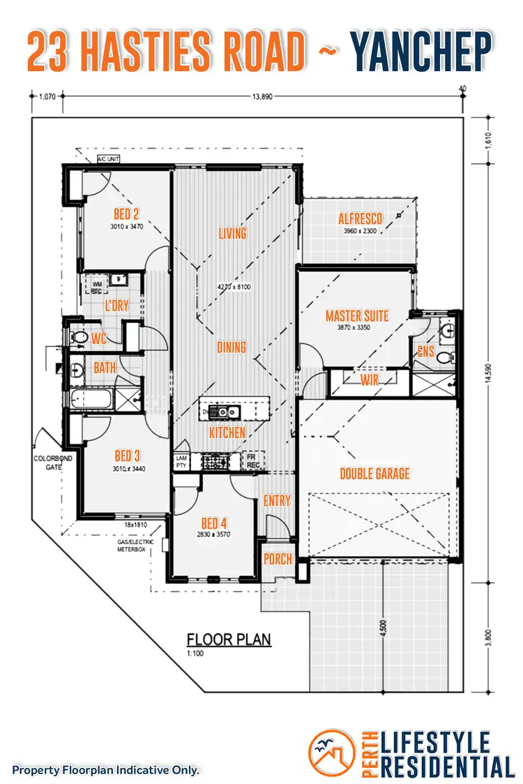 Floorplan of Homely house listing, 23 Hasties Road, Yanchep WA 6035