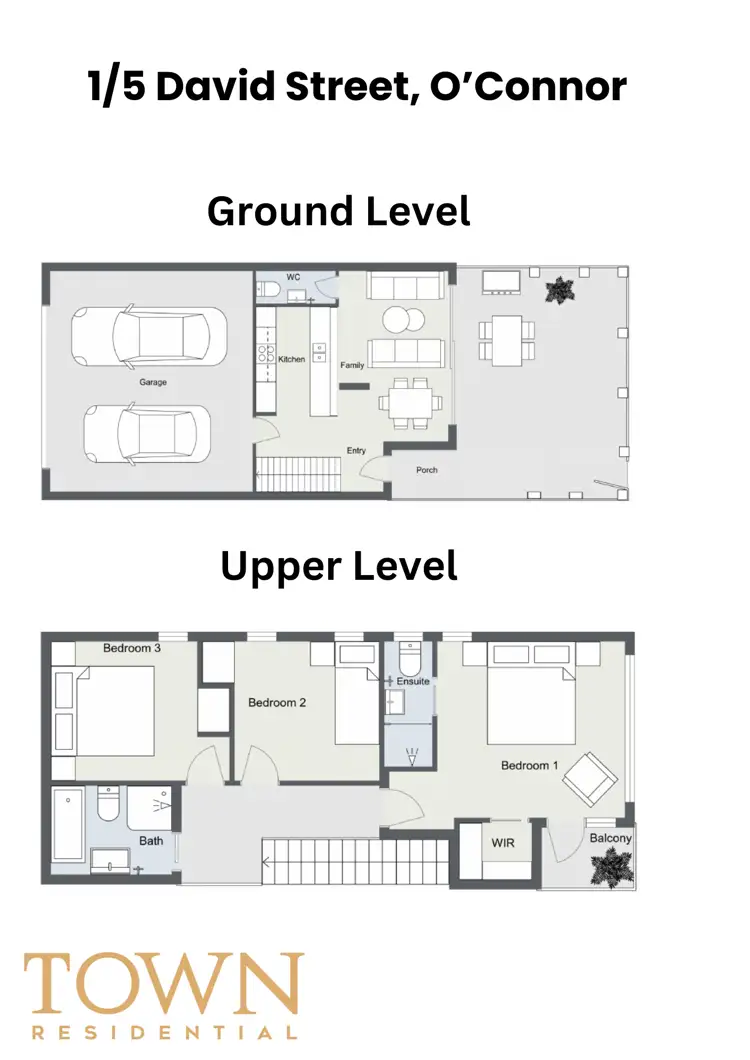 Floorplan of Homely townhouse listing, 1/5 David Street, O'connor ACT 2602