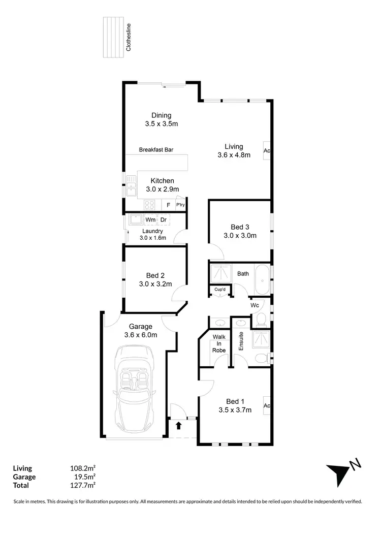 Floorplan of Homely house listing, 33 Davalan Drive, Munno Para West SA 5115