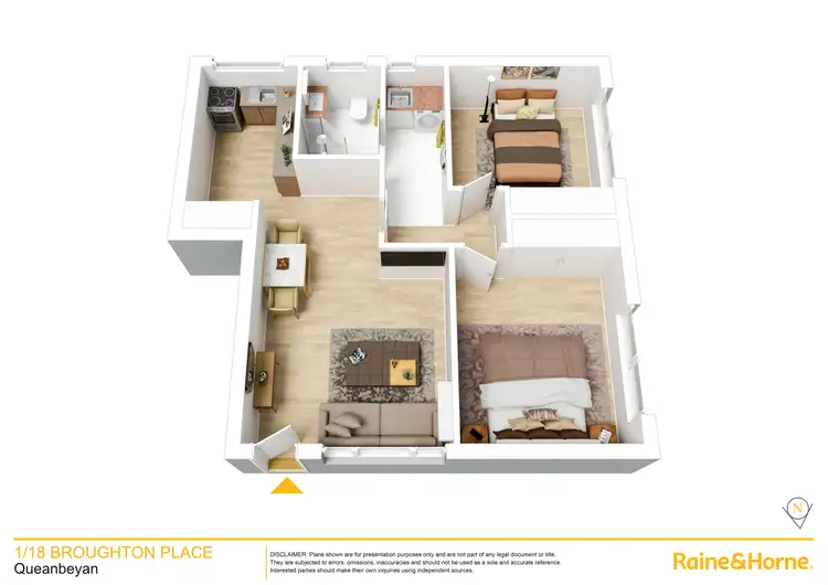 Floorplan of Homely apartment listing, 1/18 Broughton Place, Queanbeyan NSW 2620