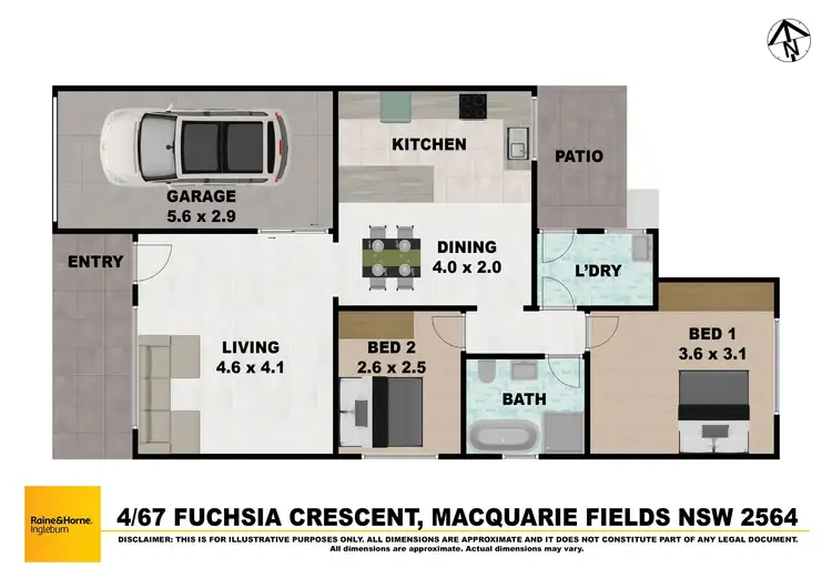 Floorplan of Homely villa listing, 4/67 Fuchsia Crescent, Macquarie Fields NSW 2564