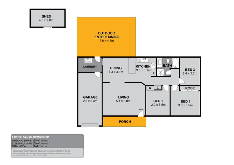 Floorplan of Homely house listing, 6 Dynet Close, Bomaderry NSW 2541