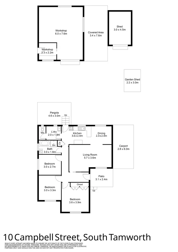 Floorplan of Homely house listing, 10 Campbell Street, Tamworth NSW 2340