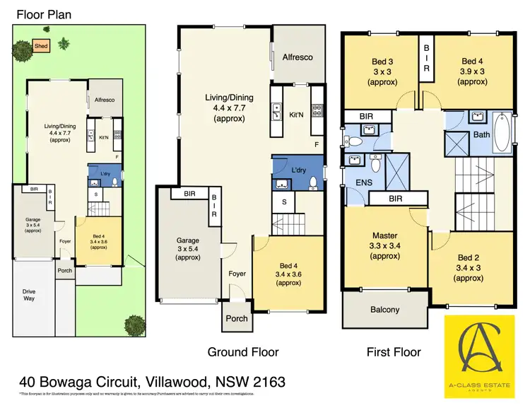 Floorplan of Homely house listing, 40 Bowaga Circuit, Villawood NSW 2163