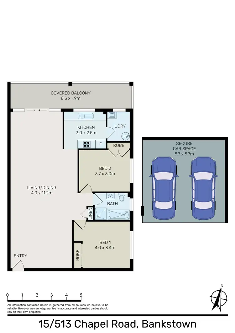 Floorplan of Homely apartment listing, 15/513 Chapel Road, Bankstown NSW 2200
