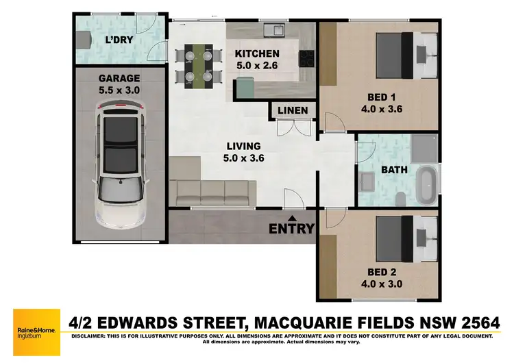 Floorplan of Homely villa listing, 4/2 Edward Street, Macquarie Fields NSW 2564
