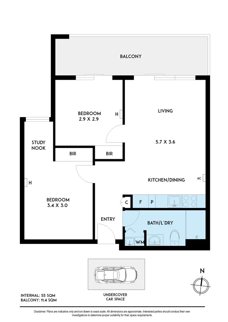 Floorplan of Homely apartment listing, 523/8 Railway Road, Cheltenham VIC 3192