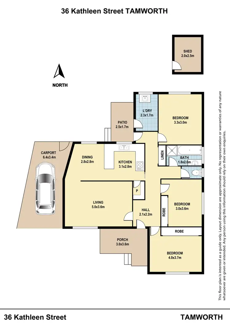 Floorplan of Homely house listing, 36 Kathleen Street, South Tamworth NSW 2340