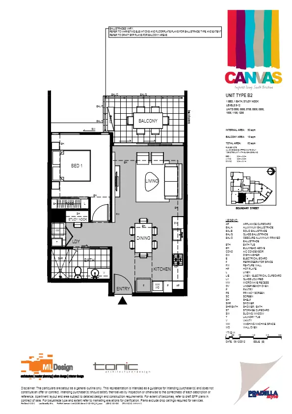 Floorplan of Homely apartment listing, 15F/45 Boundary Street, South Brisbane QLD 4101
