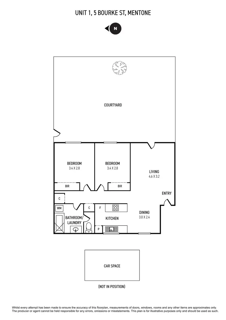 Floorplan of Homely unit listing, 1/5 Bourke Street, Mentone VIC 3194