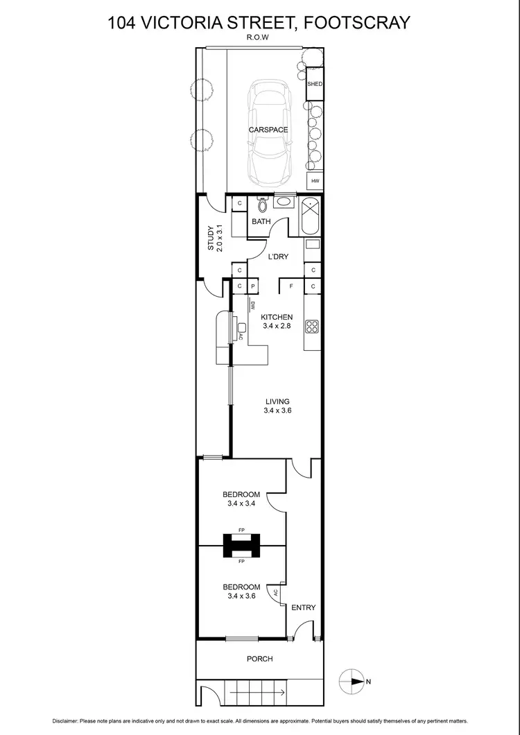 Floorplan of Homely house listing, 104 Victoria Street, Footscray VIC 3011
