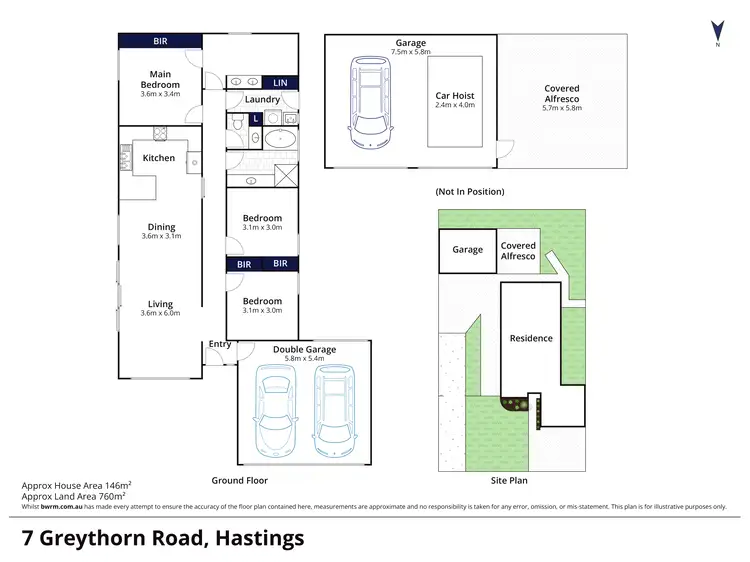 Floorplan of Homely house listing, 7 Greythorn Road, Hastings VIC 3915