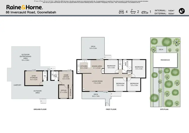 Floorplan of Homely house listing, 86 Invercauld Road, Goonellabah NSW 2480