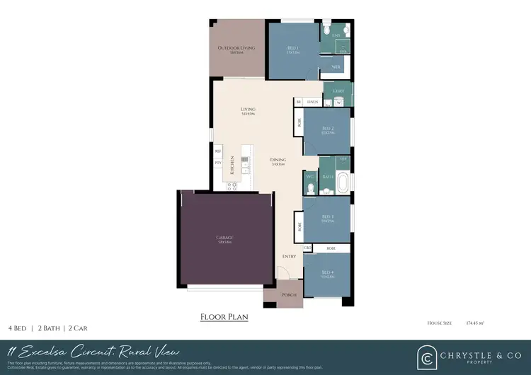 Floorplan of Homely house listing, 11 Excelsa Circuit, Rural View QLD 4740
