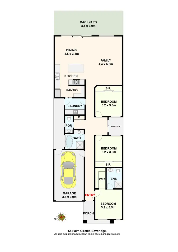 Floorplan of Homely house listing, 64 Palm Circuit, Beveridge VIC 3753