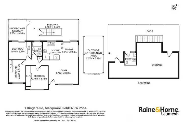 Floorplan of Homely house listing, 1 Bingara Road, Macquarie Fields NSW 2564