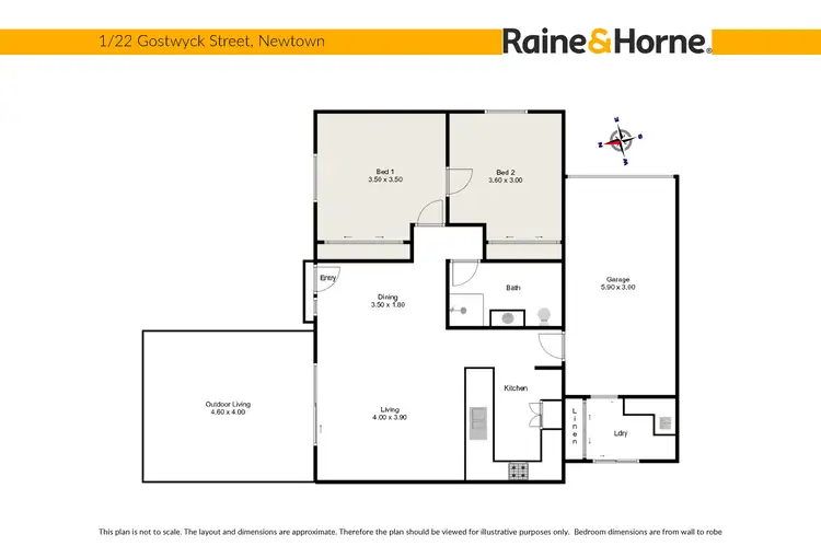 Floorplan of Homely unit listing, 1/22 Gostwyck Street, Newtown QLD 4350