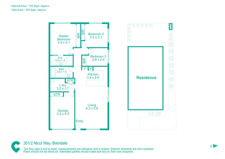 Floorplan of Homely townhouse listing, 301/2 Nicol Way, Brendale QLD 4500