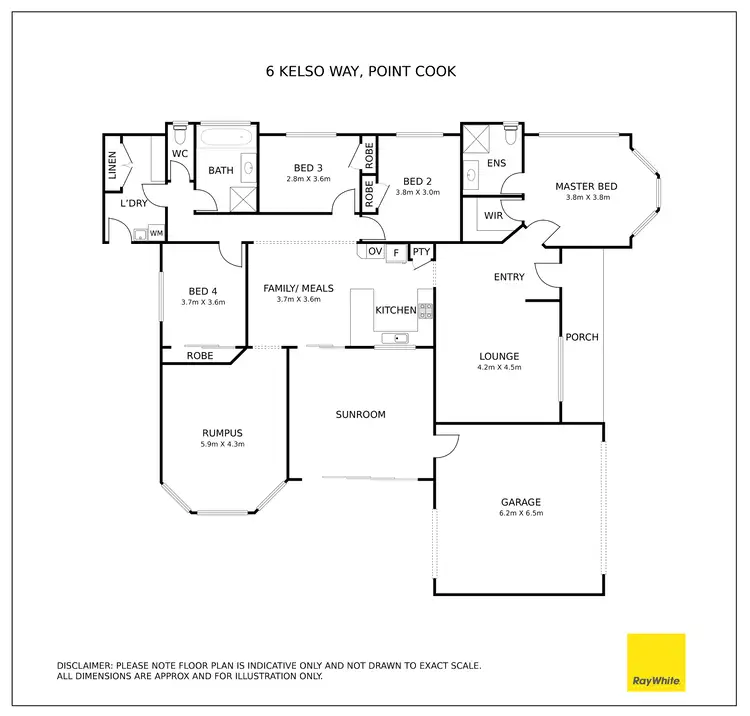 Floorplan of Homely house listing, 6 Kelso Way, Point Cook VIC 3030