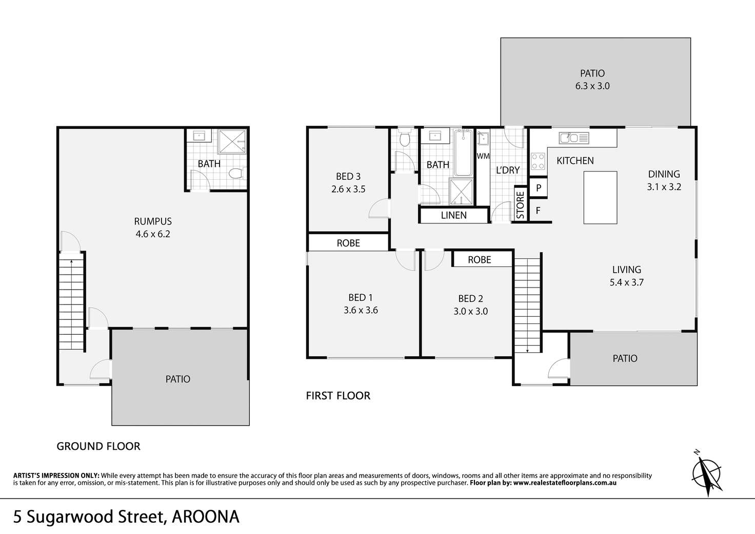 Floorplan of Homely house listing, 5 Sugarwood Street, Aroona QLD 4551