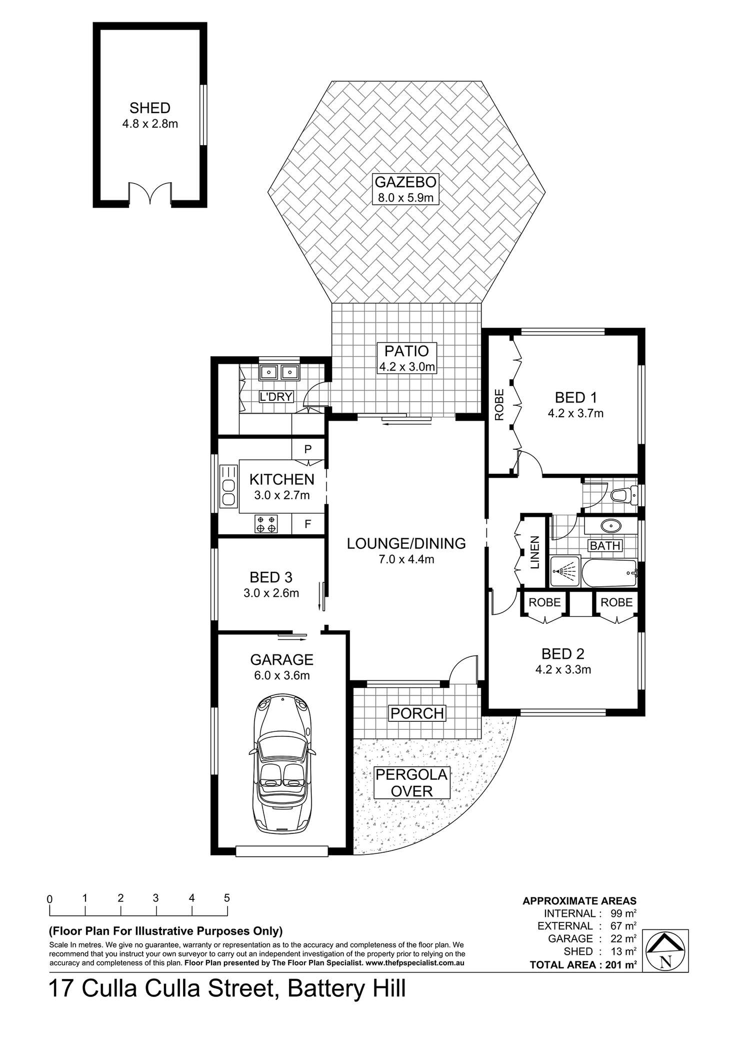 Floorplan of Homely house listing, 17 Culla Culla Street, Battery Hill QLD 4551
