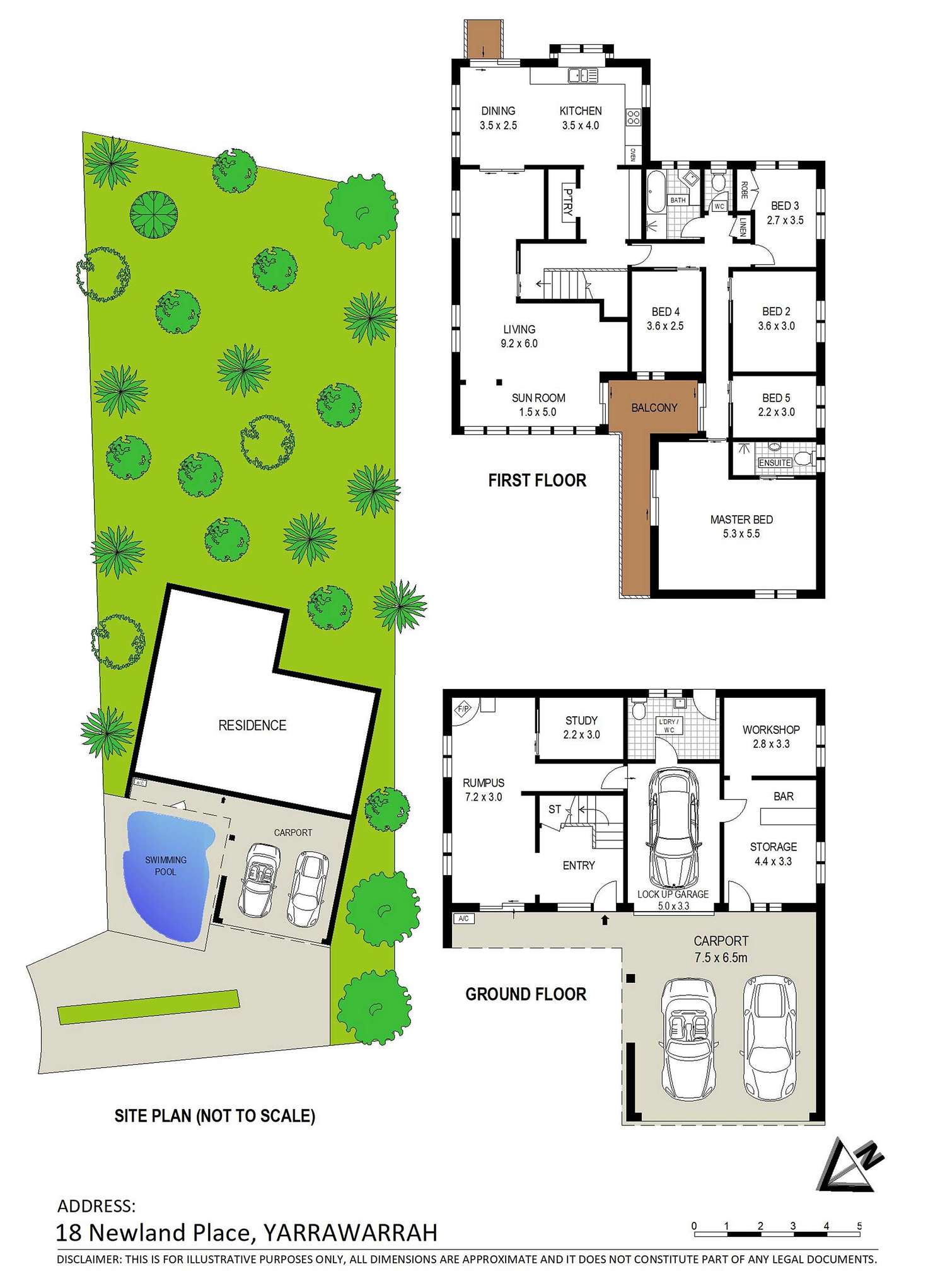Floorplan of Homely house listing, 18 Newland Place, Yarrawarrah NSW 2233