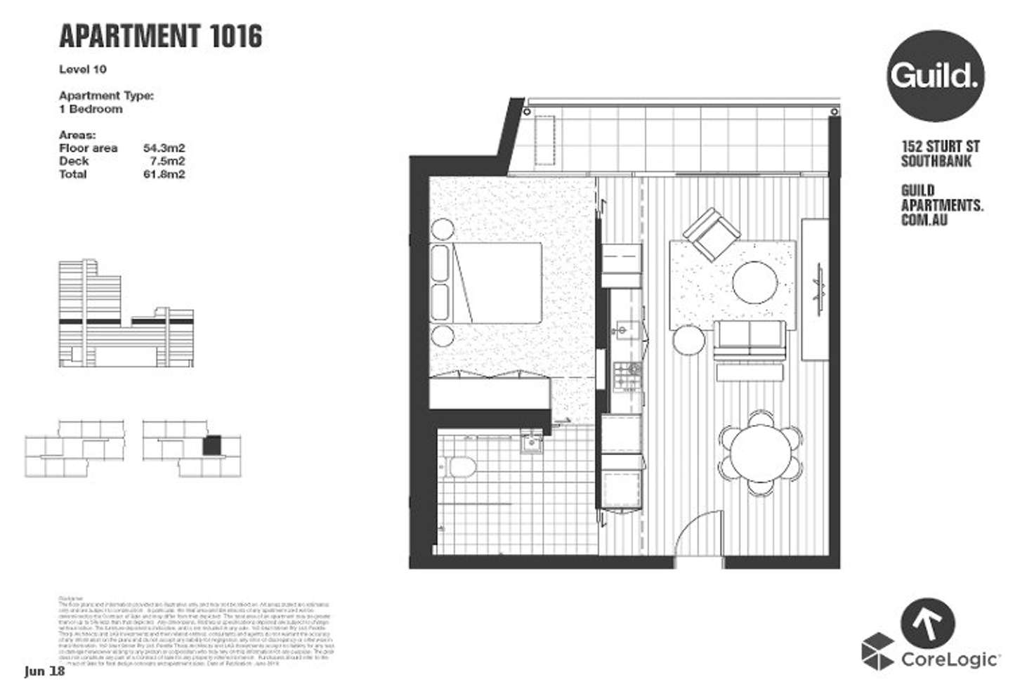 Floorplan of Homely apartment listing, 1016/152 Sturt Street, Southbank VIC 3006
