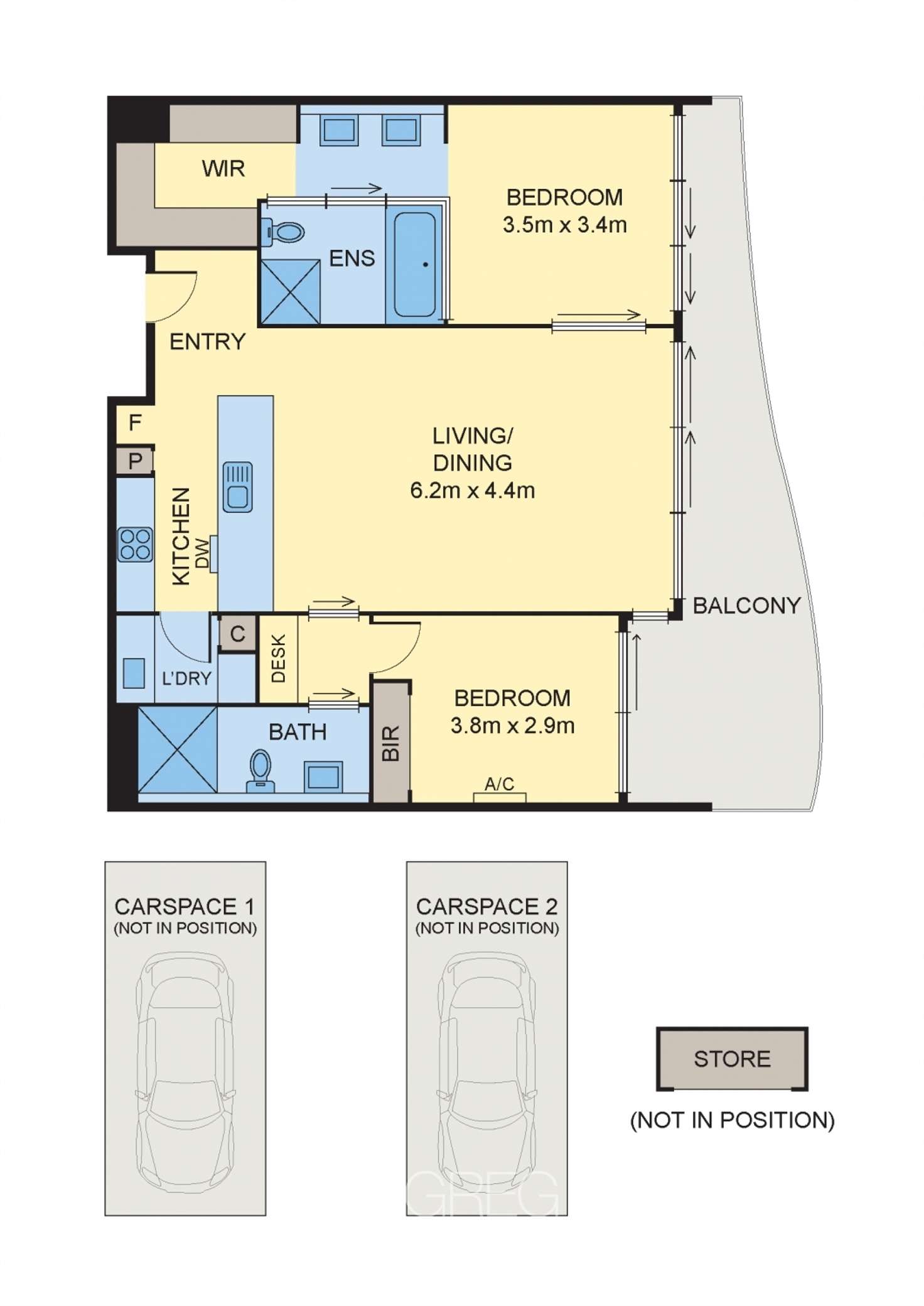 Floorplan of Homely apartment listing, 504/108 Bay Street, Port Melbourne VIC 3207