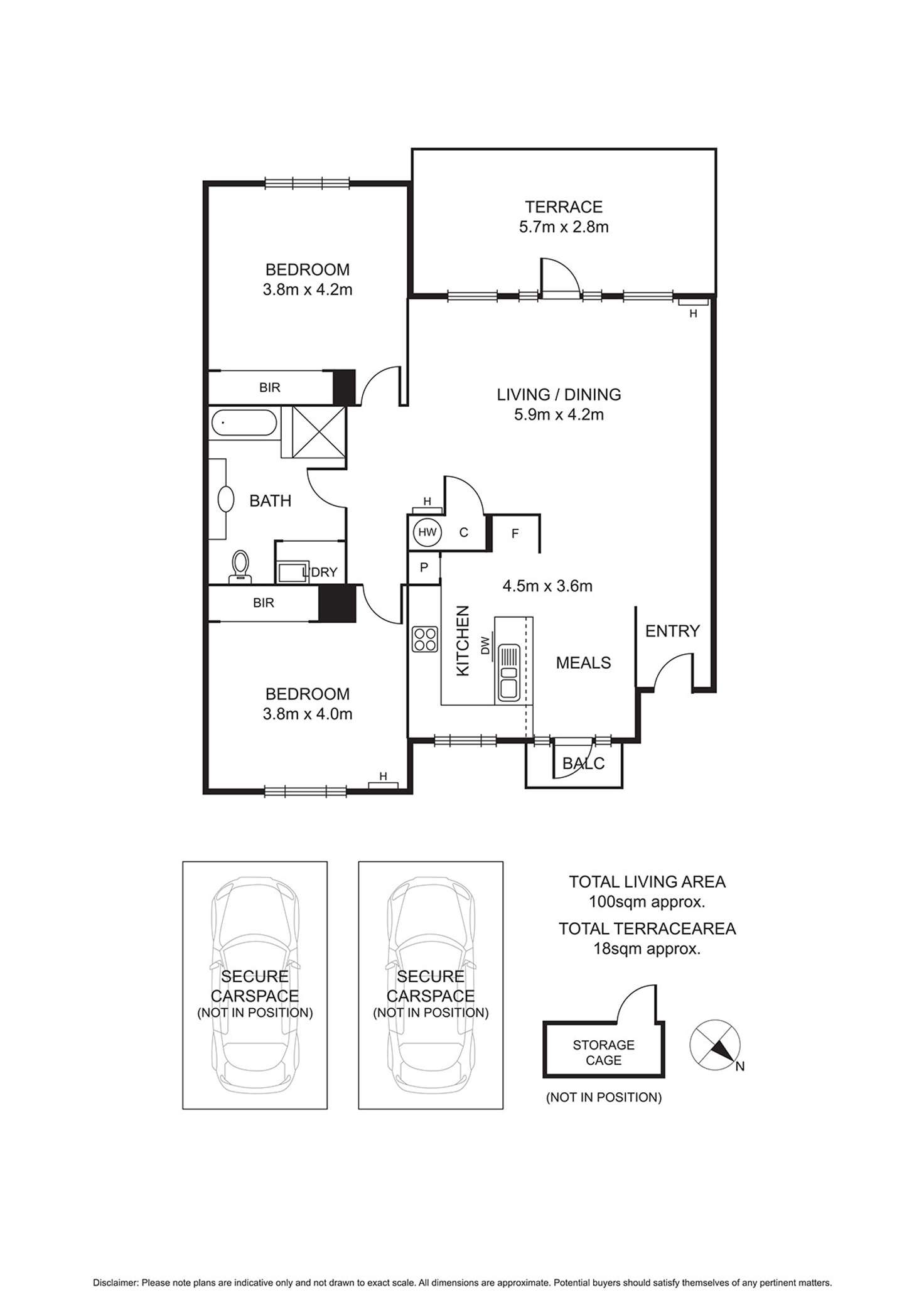 Floorplan of Homely apartment listing, 107 Esplanade East, Port Melbourne VIC 3207