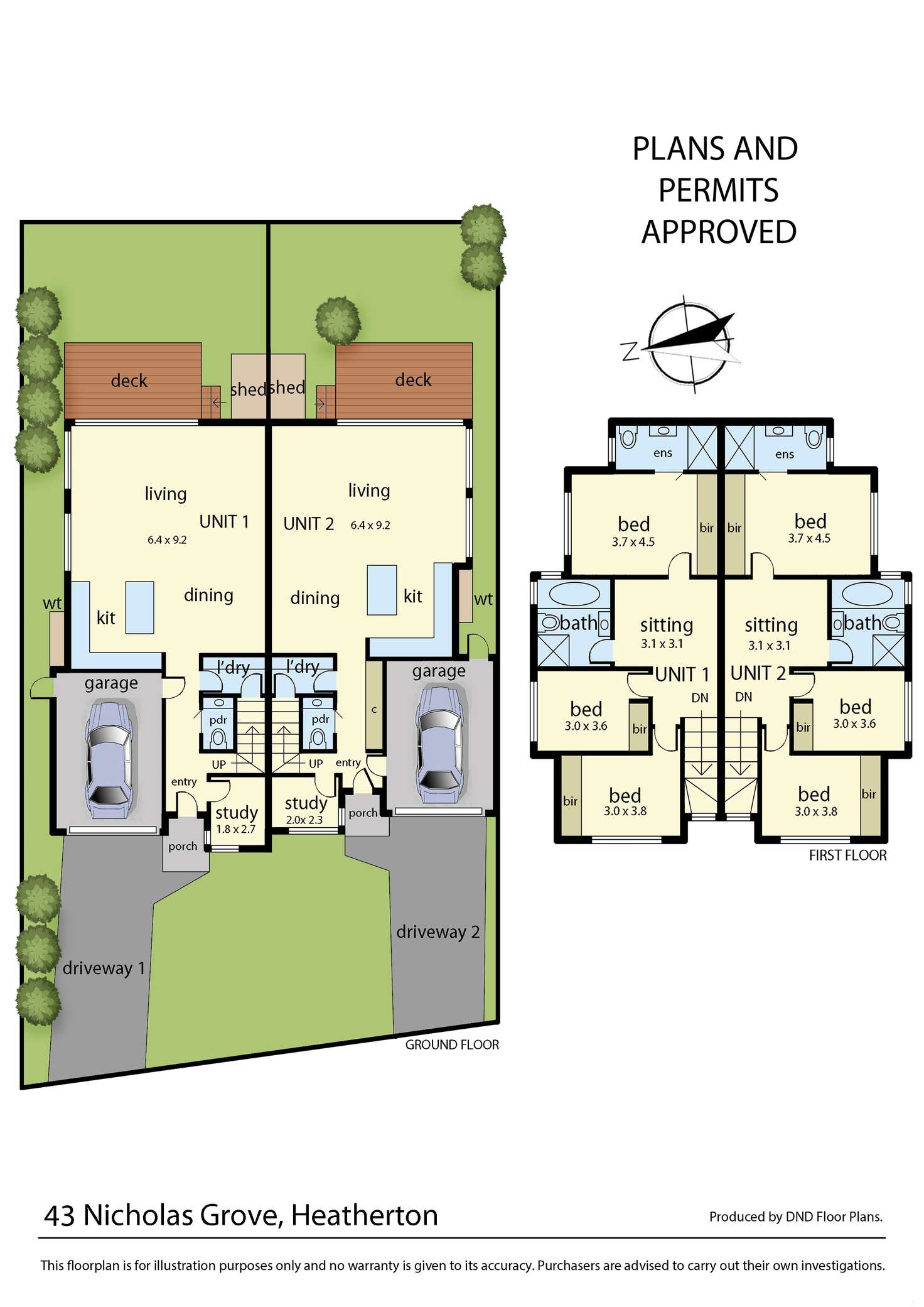 Floorplan of Homely house listing, 43 Nicholas Grove, Heatherton VIC 3202