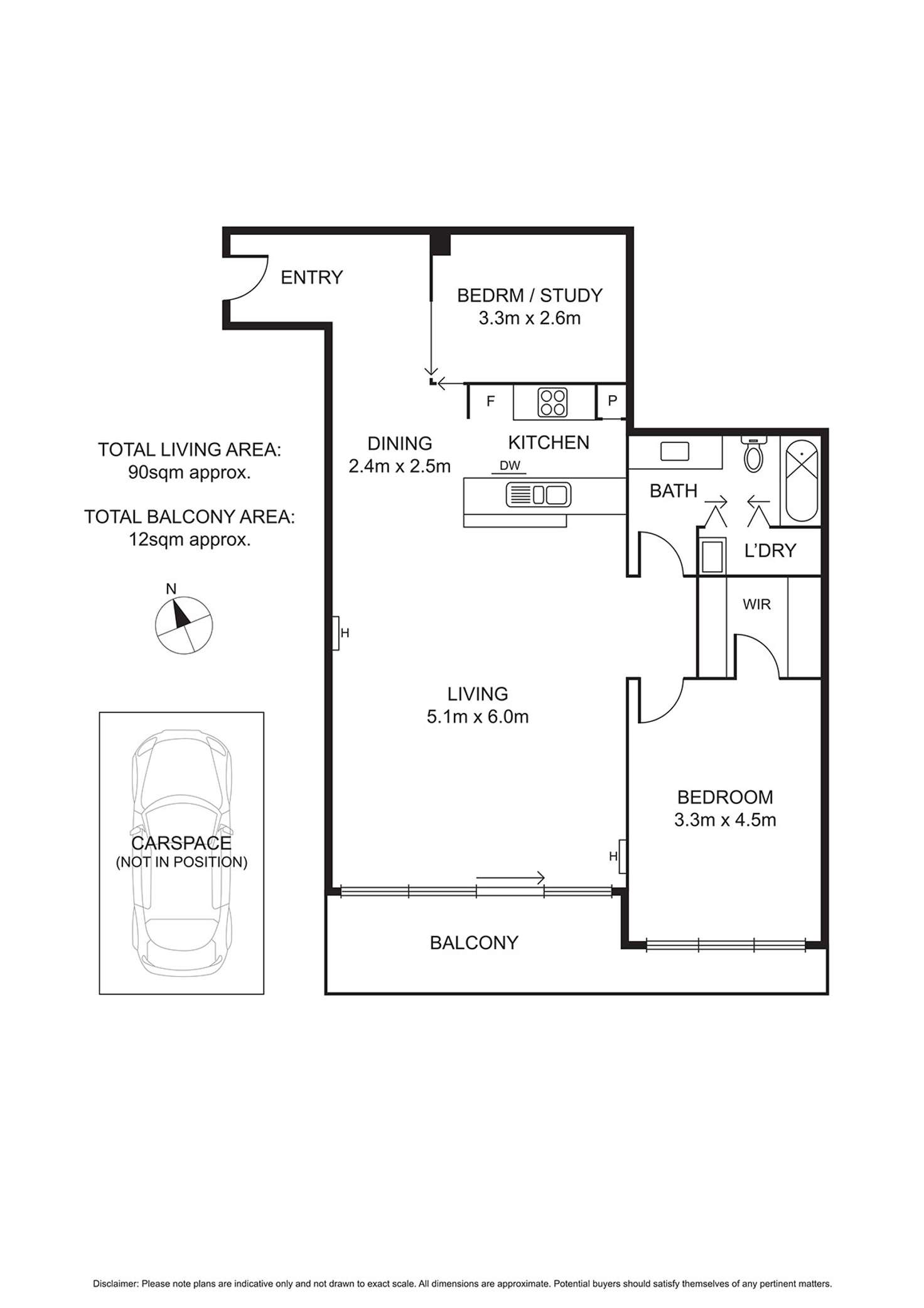 Floorplan of Homely apartment listing, 305c/142 Rouse Street, Port Melbourne VIC 3207