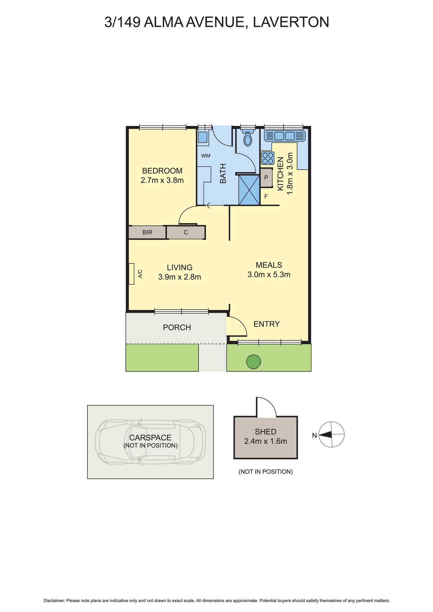 Floorplan of Homely unit listing, 3/149 Alma Avenue, Laverton VIC 3028