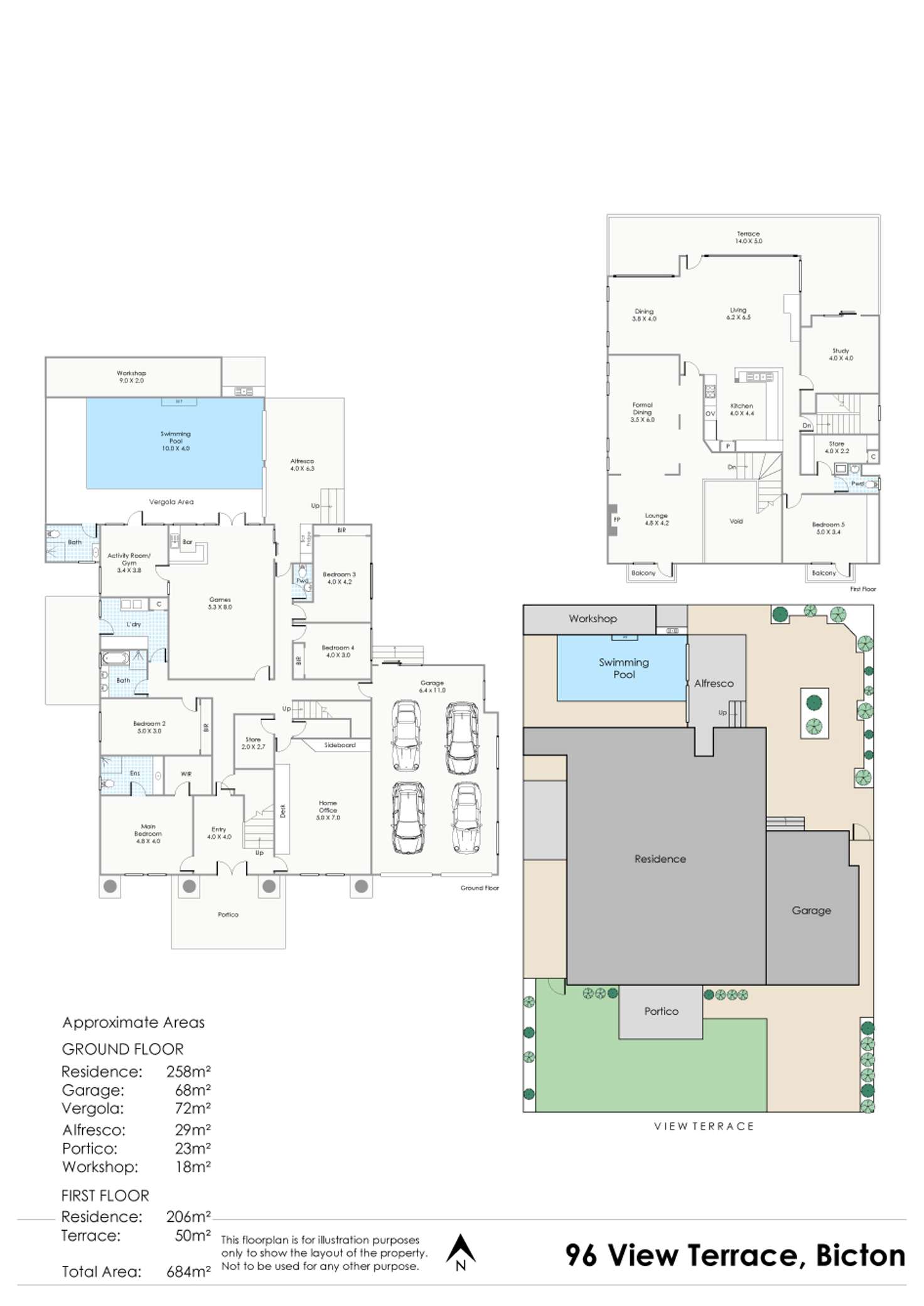 Floorplan of Homely house listing, 96 View Terrace, Bicton WA 6157