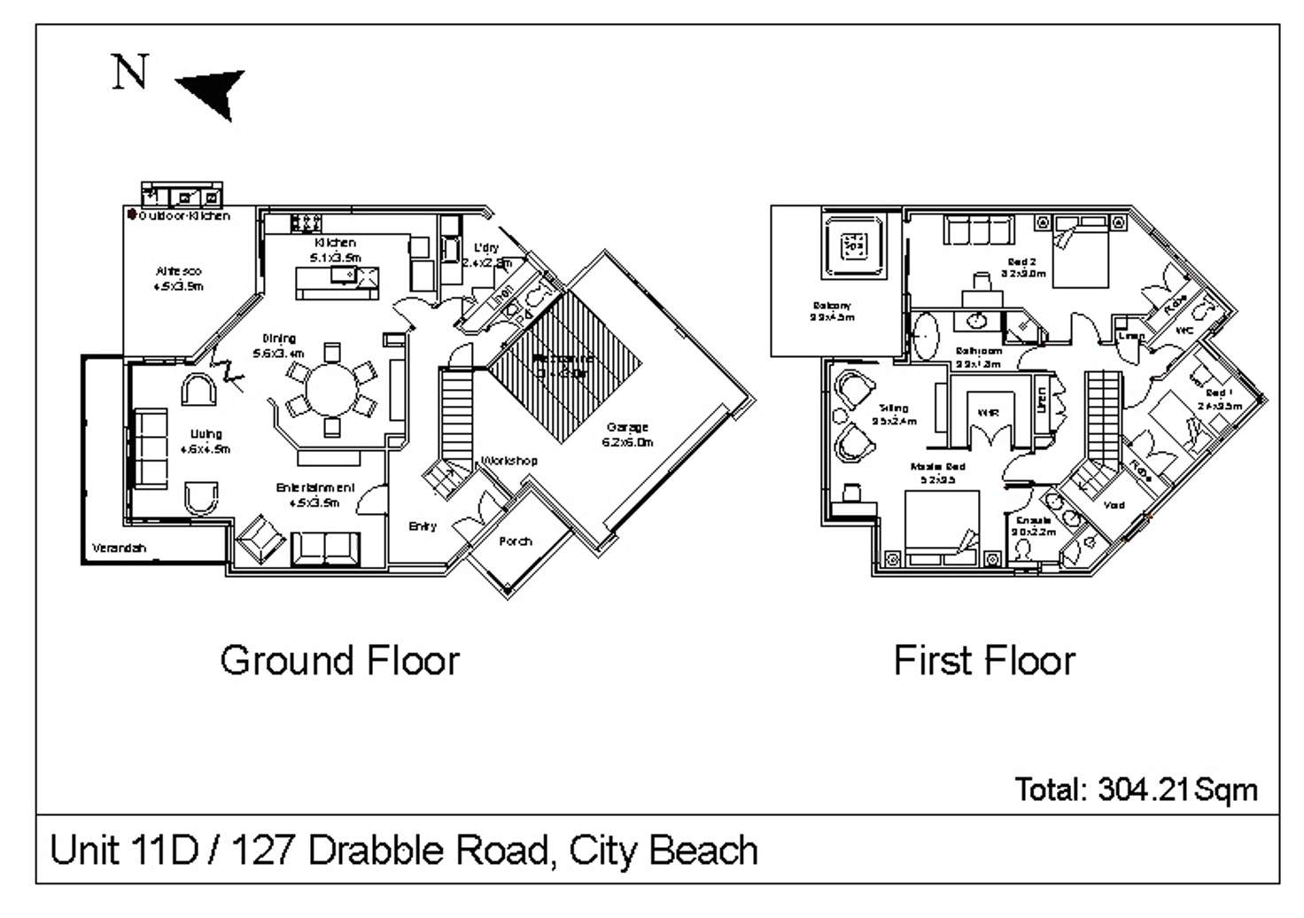 Floorplan of Homely house listing, 11D/127 Drabble Road, City Beach WA 6015