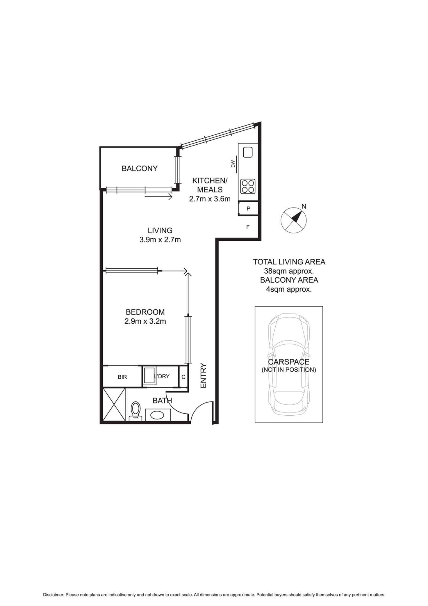 Floorplan of Homely apartment listing, 508/328-344 Kings Way, South Melbourne VIC 3205