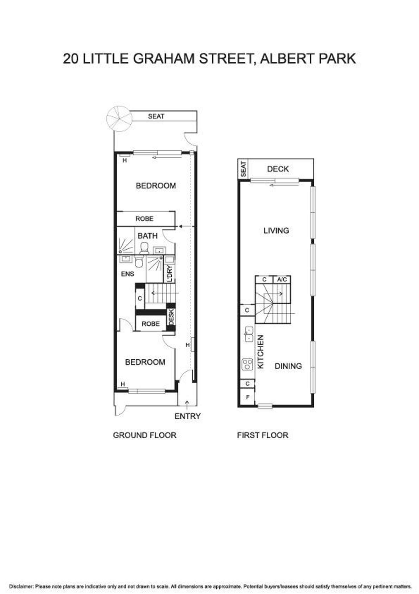 Floorplan of Homely house listing, 20 Little Graham Street, Albert Park VIC 3206