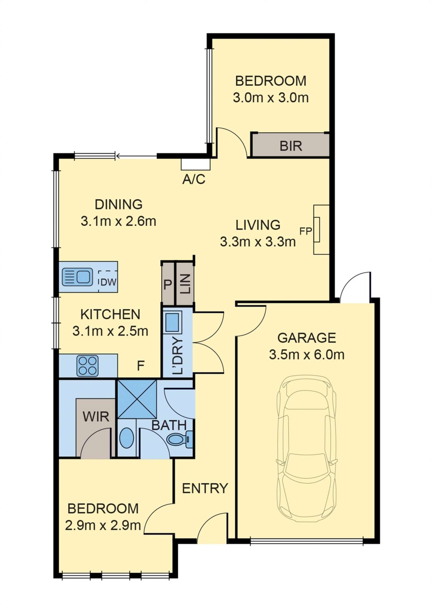 Floorplan of Homely unit listing, 2/4 McRae Avenue, St Albans VIC 3021