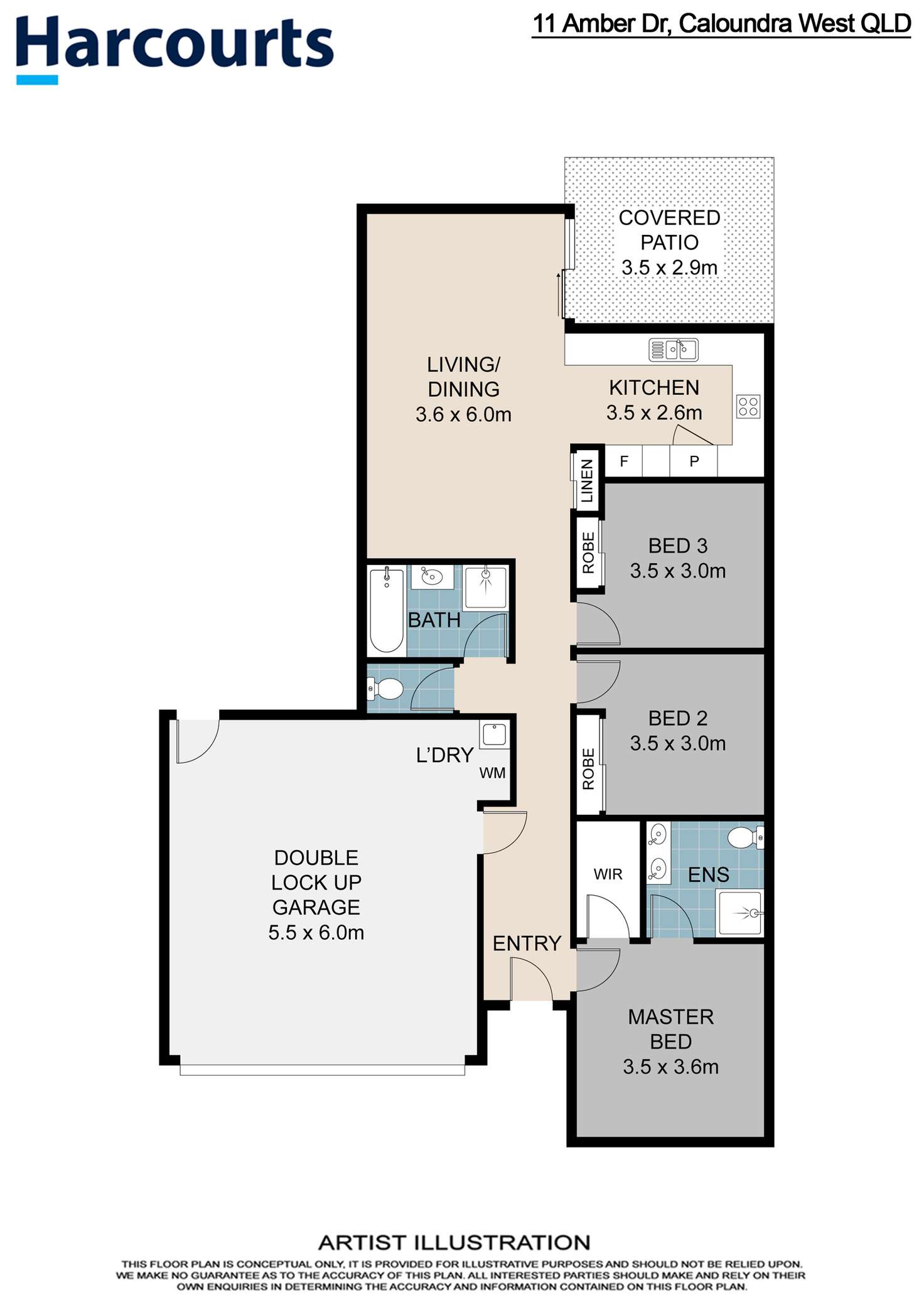 Floorplan of Homely house listing, 11 Amber Drive, Caloundra West QLD 4551