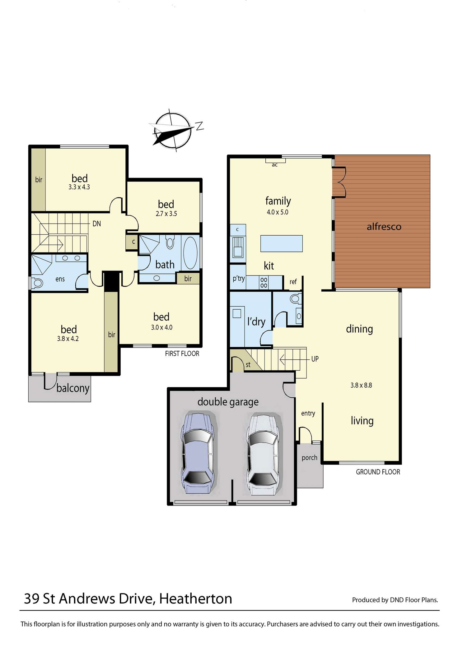 Floorplan of Homely house listing, 39 St Andrews Drive, Heatherton VIC 3202