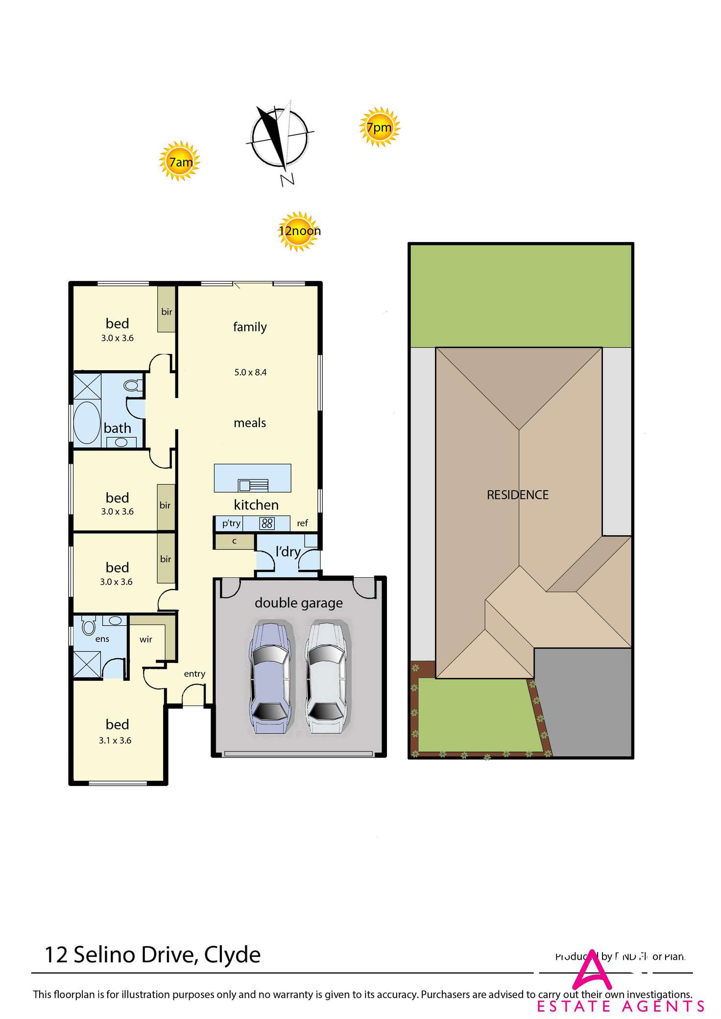 Floorplan of Homely house listing, 12 Selino Drive, Clyde VIC 3978