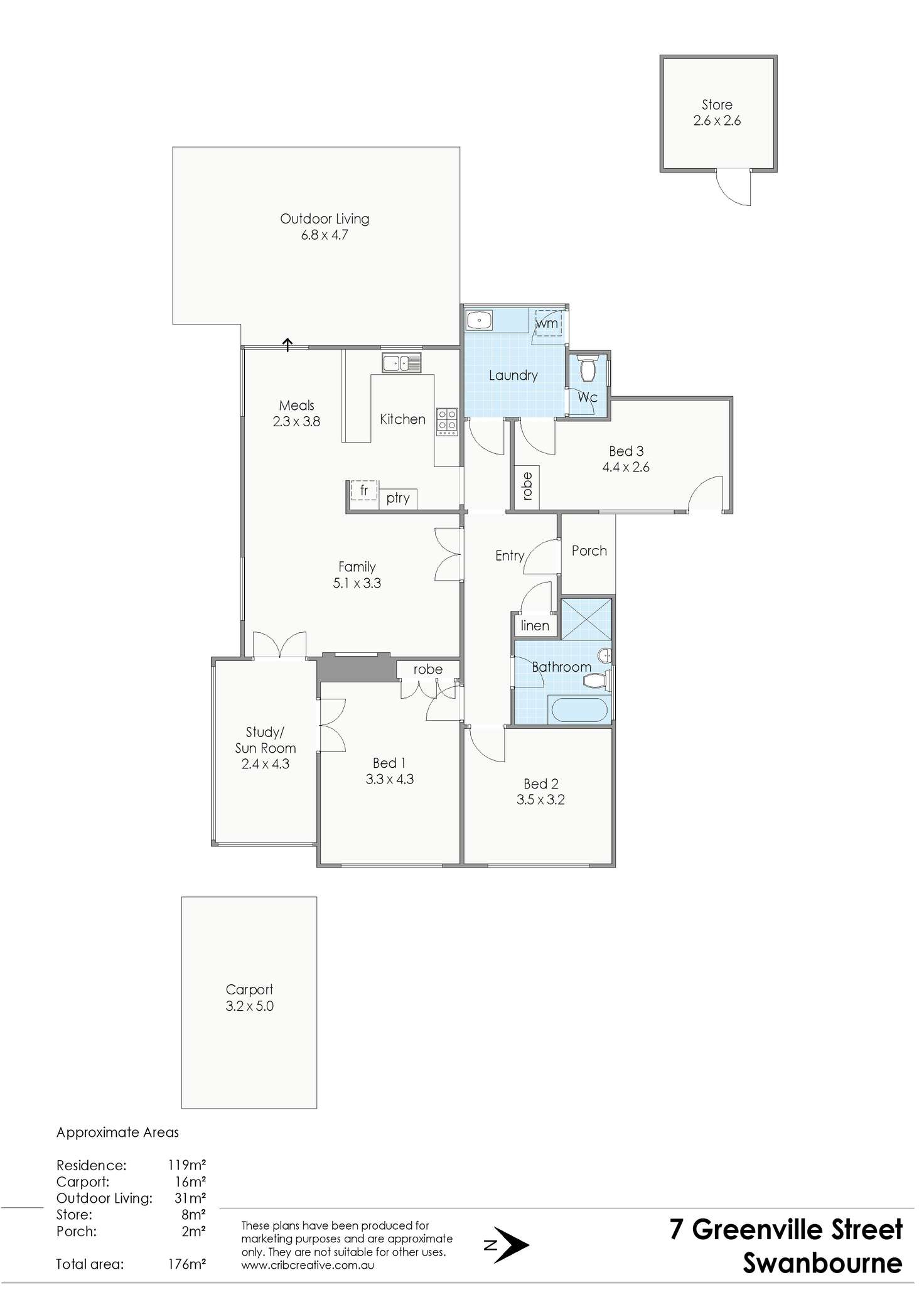 Floorplan of Homely house listing, 7 Greenville Street, Swanbourne WA 6010