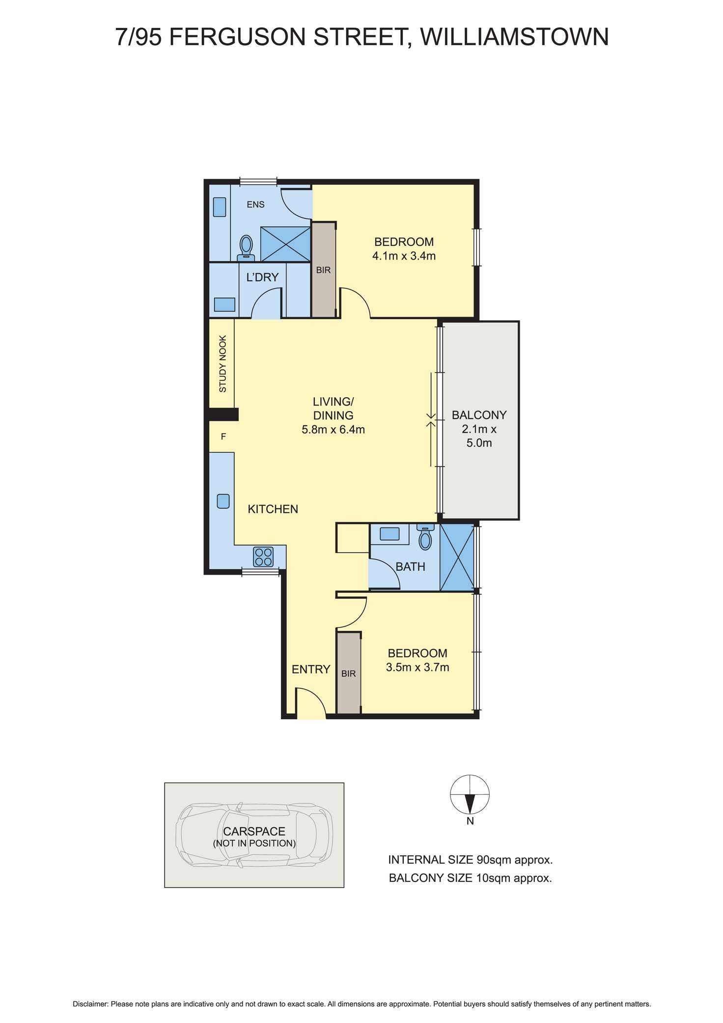 Floorplan of Homely apartment listing, 1/95 Ferguson Street, Williamstown VIC 3016